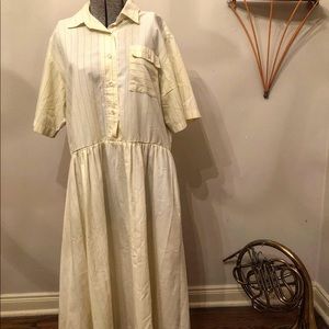 Vintage Yellow shirt dress 2x